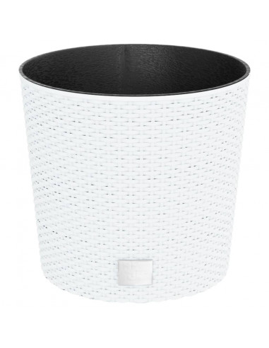 Fioriera con Interno Rimovibile Bianca 15 / 15,3 L PP Rattan