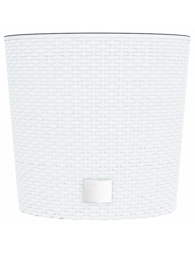 Fioriera con Interno Rimovibile Bianca 15 / 15,3 L PP Rattan