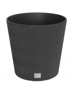 Fioriera con Interno Rimovibile Antracite 35 / 37,5 L PP Rattan 2