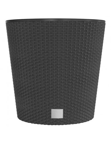 Fioriera con Interno Rimovibile Antracite 35 / 37,5 L PP Rattan