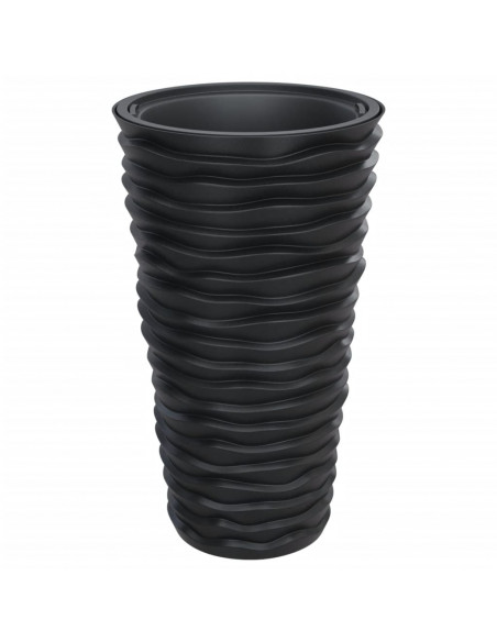 Fioriera con Interno Rimovibile Antracite 8/22 L PP Scanalato