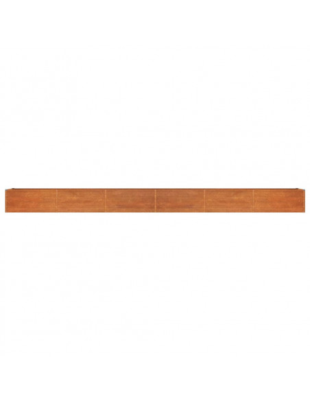 Letto Rialzato da Giardino Ruggine 600x80x45 cm Acciaio Corten