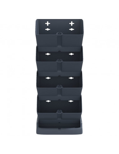 Set per Piante Giardino Verticale 4 pz Antracite Polipropilene