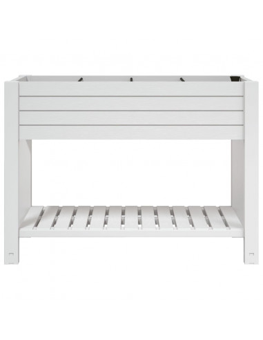 Fioriera Rialzata da Giardino Bianca 110x45x79 cm Polipropilene