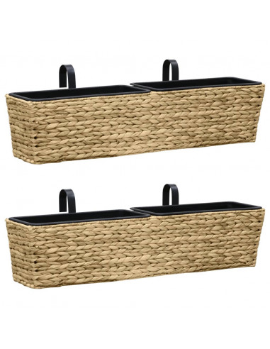 Fioriere da Giardino 2 pz in Giacinto Intrecciato