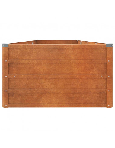 Letto Rialzato da Giardino Ruggine 320x80x45 cm Acciaio Corten