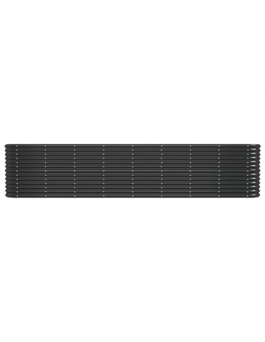 Letto da Giardino in Acciaio a Polvere 332x40x68 cm Antracite