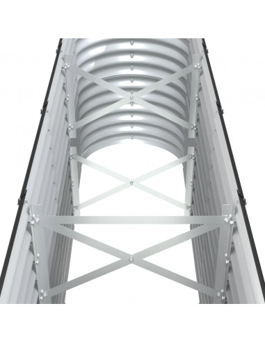 Letto da Giardino in Acciaio a Polvere 332x40x68 cm Antracite