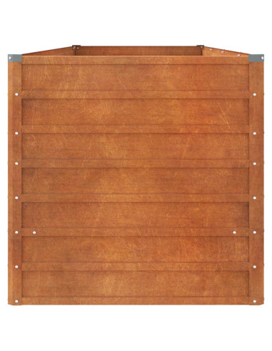 Letto Rialzato da Giardino Ruggine 320x80x77 cm Acciaio Corten
