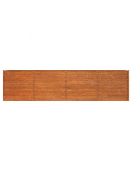 Letto Rialzato da Giardino Ruggine 320x40x77 cm Acciaio Corten