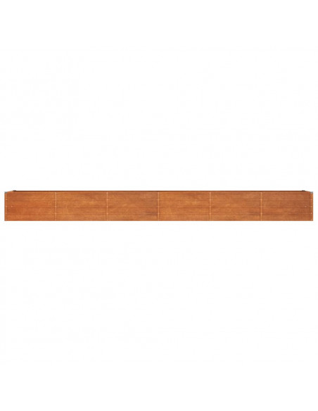 Letto Rialzato da Giardino Ruggine 480x80x45 cm Acciaio Corten