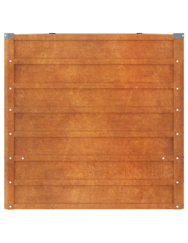 Letto Rialzato da Giardino Ruggine 400x80x77 cm Acciaio Corten