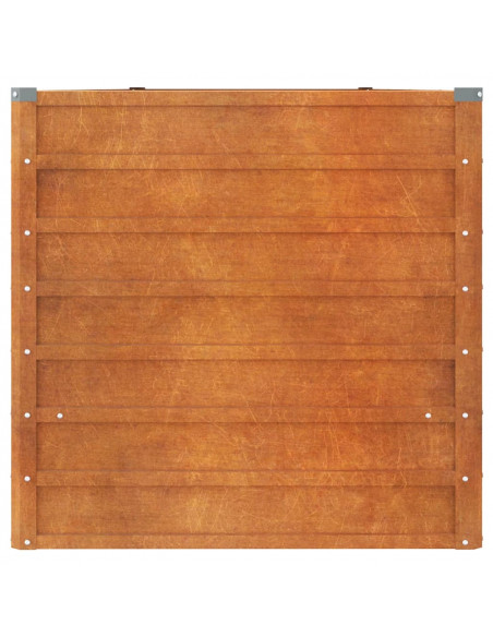 Letto Rialzato da Giardino Ruggine 400x80x77 cm Acciaio Corten
