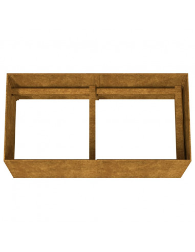 Fioriera 80x40x40 cm in Acciaio Corten