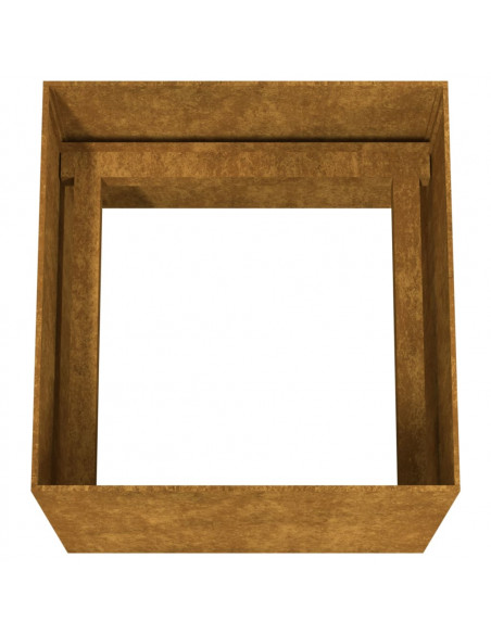 Fioriera 40x41x40 cm in Acciaio Corten