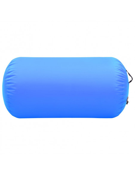 Rotolo da Ginnastica Gonfiabile con Pompa 120x90 cm in PVC Blu
