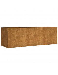 Fioriera Rialzata da Giardino 120x40x40 cm in Acciaio Corten 2