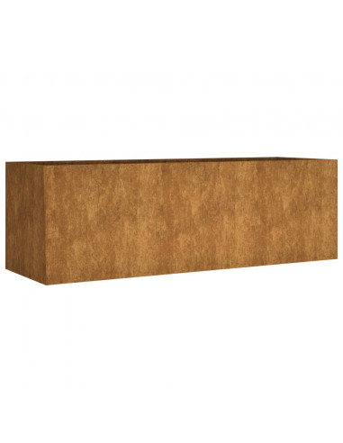Fioriera Rialzata da Giardino 120x40x40 cm in Acciaio Corten