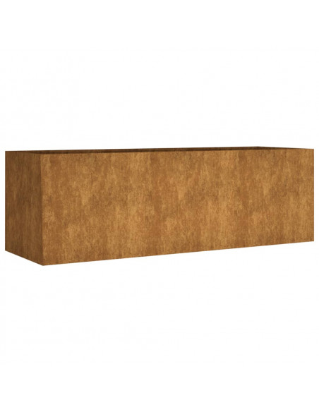 Fioriera Rialzata da Giardino 120x40x40 cm in Acciaio Corten