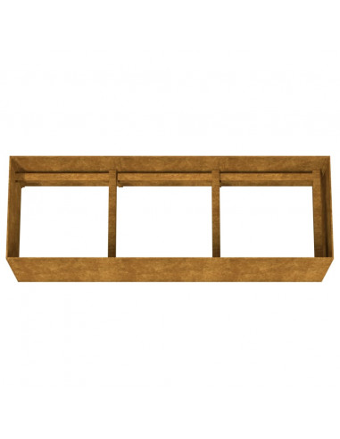 Fioriera Rialzata da Giardino 120x40x40 cm in Acciaio Corten