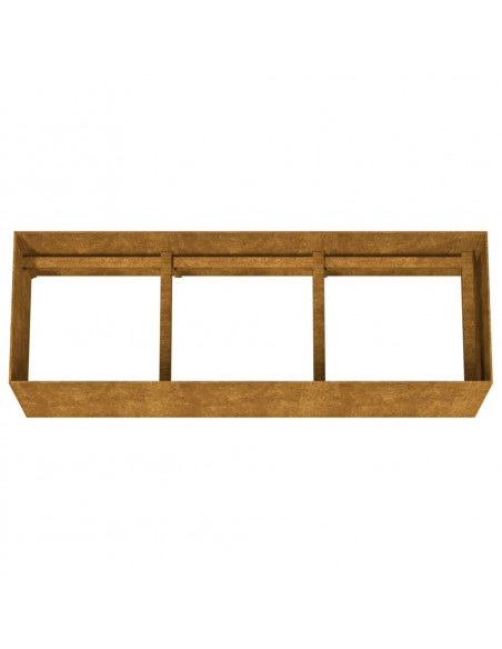 Fioriera Rialzata da Giardino 120x40x40 cm in Acciaio Corten