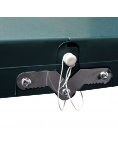 Set Tavolo da Campeggio con 4 Sedie in Alluminio Leggero Verde