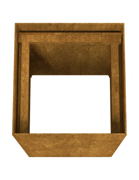 Fioriera 40x40x80 cm in Acciaio Corten