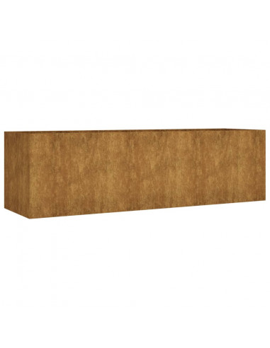 Fioriera Rialzata da Giardino 280x80x80 cm in Acciaio Corten