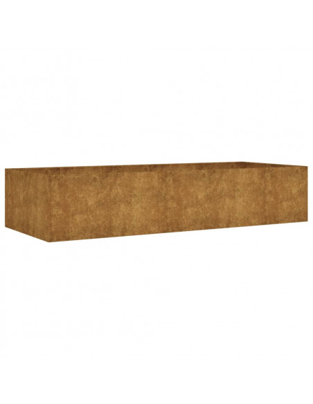 Fioriera Rialzata da Giardino 200x80x40 cm in Acciaio Corten