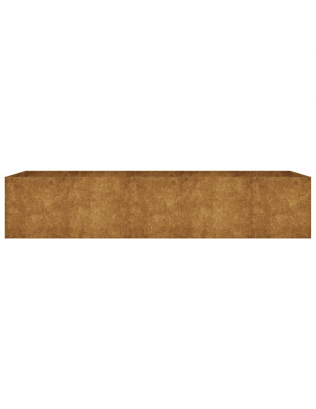 Fioriera Rialzata da Giardino 200x80x40 cm in Acciaio Corten