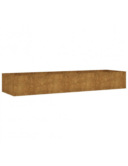 Fioriera Rialzata da Giardino 280x80x40 cm in Acciaio Corten
