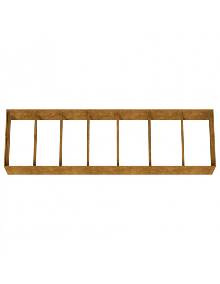 Fioriera Rialzata da Giardino 280x80x40 cm in Acciaio Corten