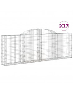 Cesti Gabbioni ad Arco 17 pz 300x30x100/120 cm Ferro Zincato 2