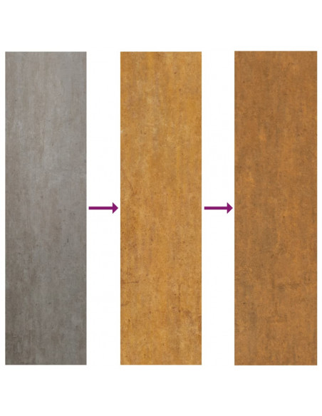 Fioriera Rialzata da Giardino 195x100x36 cm in Acciaio Corten