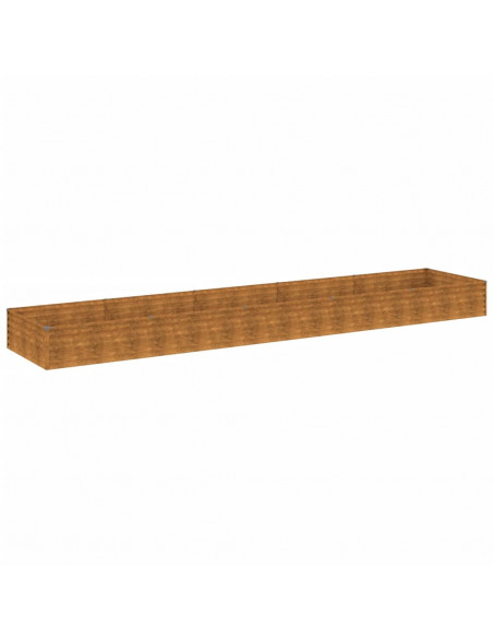 Fioriera Rialzata da Giardino 482x100x36 cm in Acciaio Corten