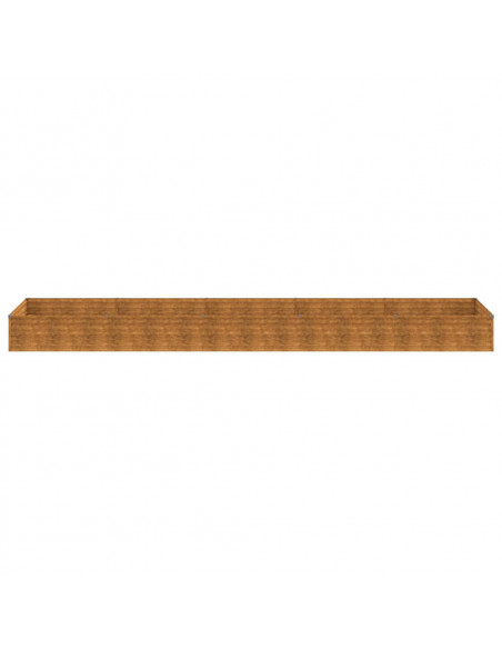Fioriera Rialzata da Giardino 482x100x36 cm in Acciaio Corten