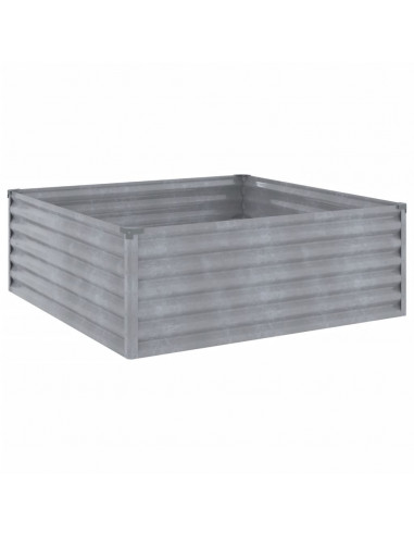 Fioriera Rialzata da Giardino 100x100x36 cm in Acciaio Corten