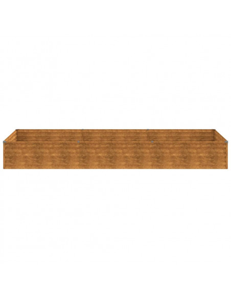 Fioriera Rialzata da Giardino 291x100x36 cm in Acciaio Corten