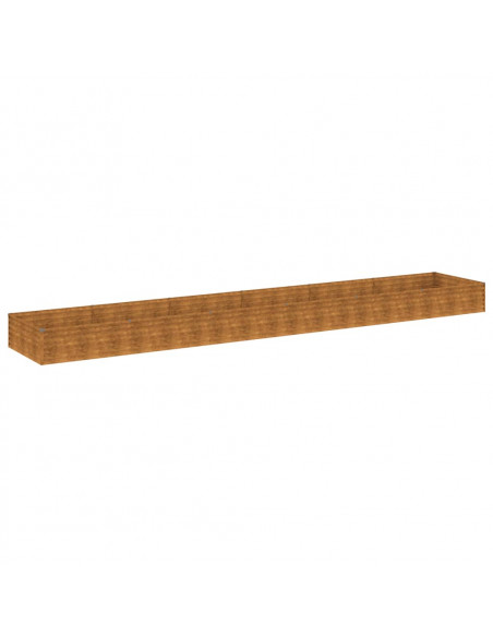 Fioriera Rialzata da Giardino 579x100x36 cm in Acciaio Corten