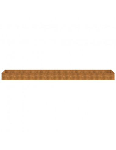 Fioriera Rialzata da Giardino 579x100x36 cm in Acciaio Corten