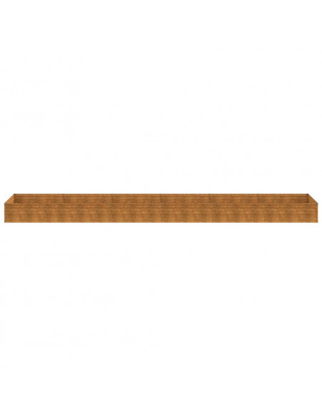 Fioriera Rialzata da Giardino 579x100x36 cm in Acciaio Corten