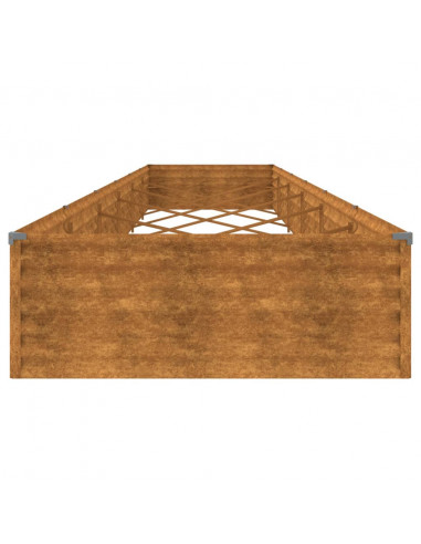 Fioriera Rialzata da Giardino 579x100x36 cm in Acciaio Corten