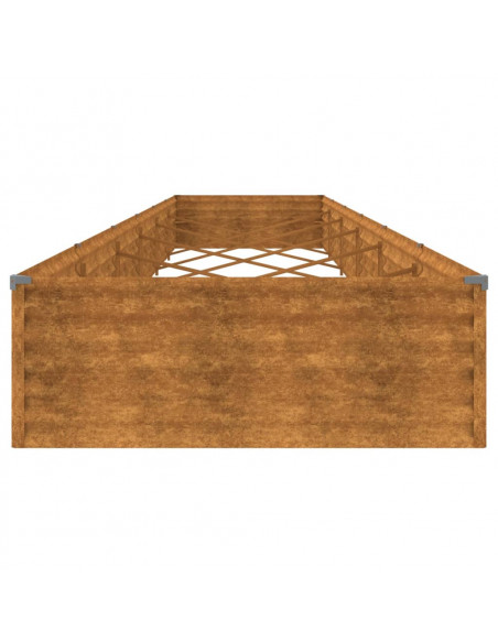 Fioriera Rialzata da Giardino 579x100x36 cm in Acciaio Corten