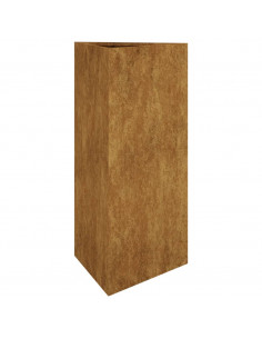 Fioriera da Giardino 40x34,5x75 cm in Acciaio Corten 2