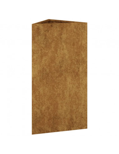 Fioriera da Giardino 40x34,5x75 cm in Acciaio Corten