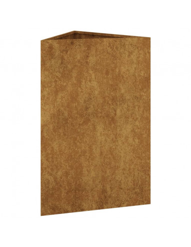 Fioriera da Giardino 50x43x75 cm in Acciaio Corten