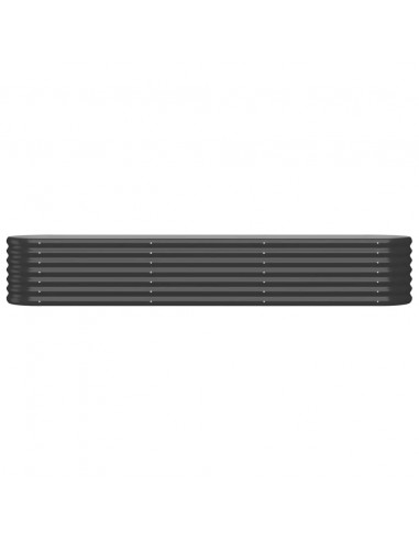 Letto da Giardino in Acciaio a Polvere 224x40x36 cm Antracite