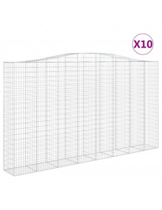 Cesti Gabbioni ad Arco 10 pz 400x50x220/240 cm Ferro Zincato 2