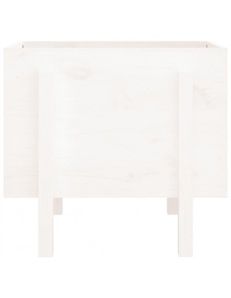 Fioriera da Giardino Bianca 62x50x57 cm Legno Massello di Pino