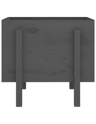 Fioriera da Giardino Grigia 62x50x57 cm Legno Massello di Pino